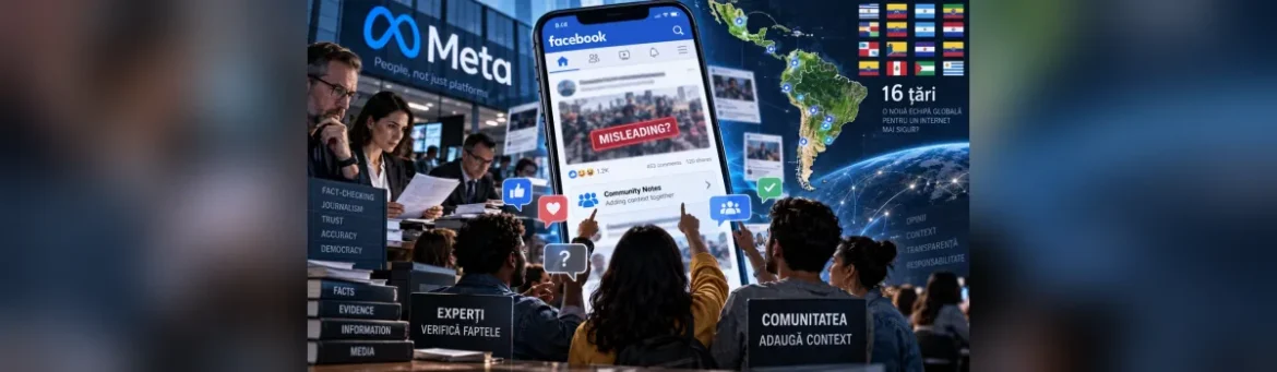 Meta testează un nou model de verificare a informațiilor în 16 țări