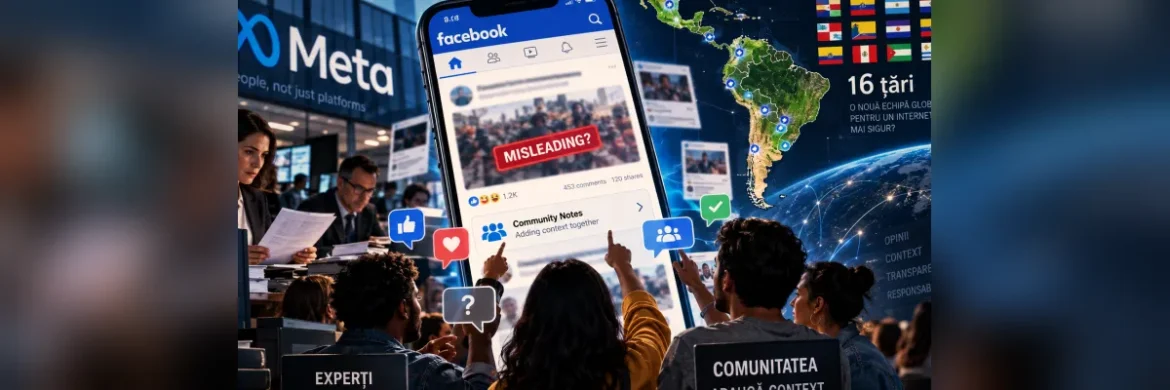 Meta testează un nou sistem de verificare a adevărului pe Facebook