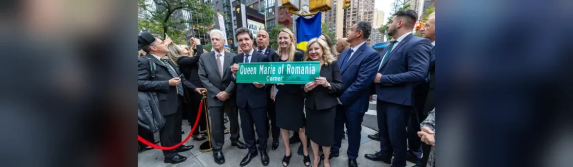 O intersecție din New York, numită Regina Maria de România, la 100 de ani de la vizită suveranei în SUA